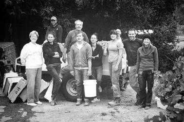 john and faye guman and the crew, after
          harvest 2011